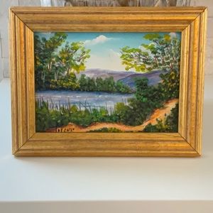 Framed Vintage oil painting…8 1/2” x 6 3/4”